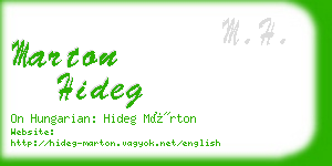 marton hideg business card